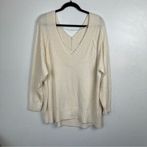 Caslon Double V-Neck Sweater Size 3XL